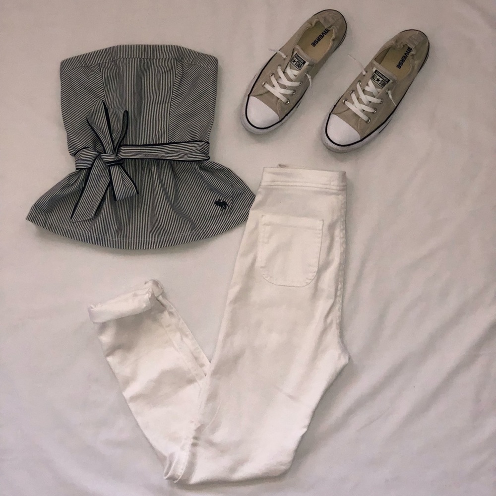 Strapless Stripe Top